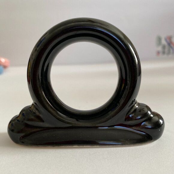 Fiestaware Black Discontinued Napkin Ring - Picture 2 of 6